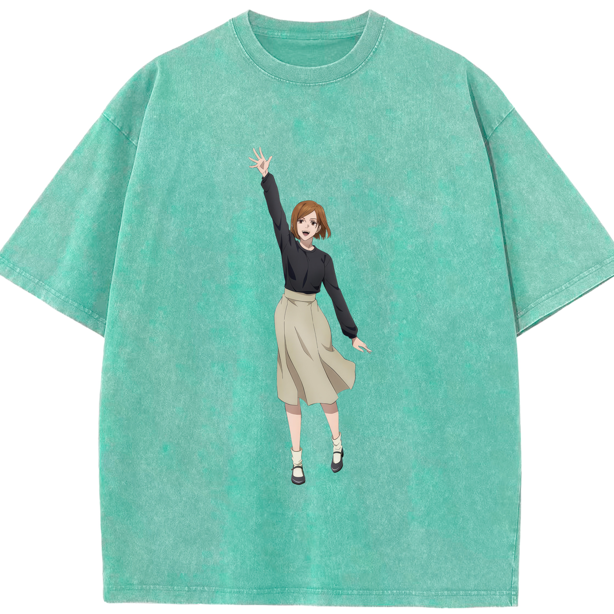 （画像用） 呪術廻戦 Jujutsu Kaisen 綿100% ヴィンテージ風 半袖Tシャツ（フロントプリント）